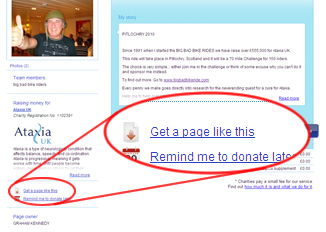 JustGiving Screenshot